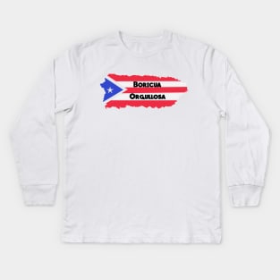 Boricua Orgullosa Latin Pride Kids Long Sleeve T-Shirt